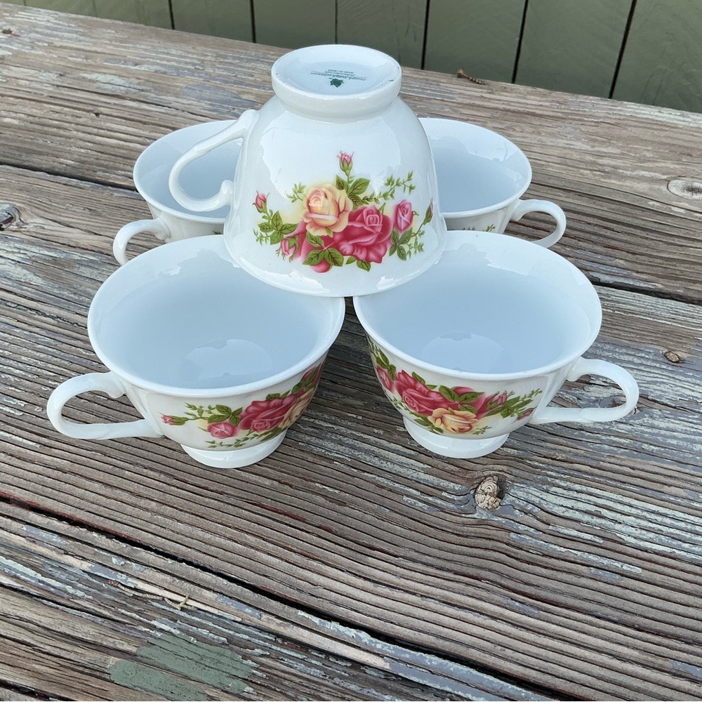 NEW JOSEPH SEDGH PINK,RED ROSE Tea Cup China Wear Set Of 5 4. Oz